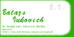 balazs vukovich business card